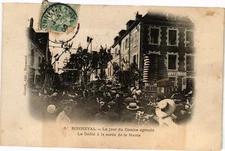 Old postcard Bonneval - Le jour du Comice agricole Le Défilé a la sortie (177666)