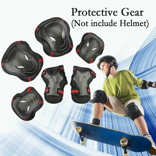 6pcs Protective Gear Set Adults Teens Kids Knee Elbow Pads With Wrist Guards S-L - 第 2/25 張圖片