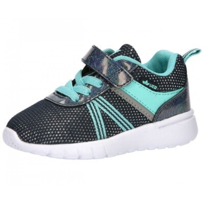 LICO CAKES VS Mädchen Sneaker,Sportschuhe,Klett,Marine/Türkis,Gr.23-27