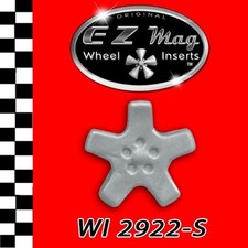 WI2922-S Silver Five Spoke Euro Style EZ Mag Wheel Inserts Fits Strombecker Cars