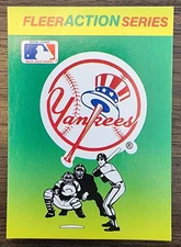1990 Fleer Action Series Team Logo Sticker Card, New York Yankees, MLB