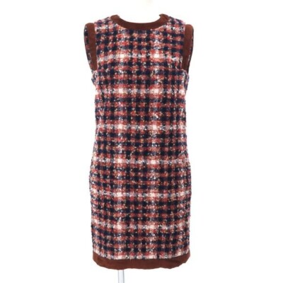 CHANEL Sleeveless Tweed Dress Women Size 34 Brown alpaca Wool Plaid COCO MARK | eBay CHANEL Sleeveless Tweed Dress Women Size 34 Brown alpaca Wool Plaid COCO MARK | eBay
