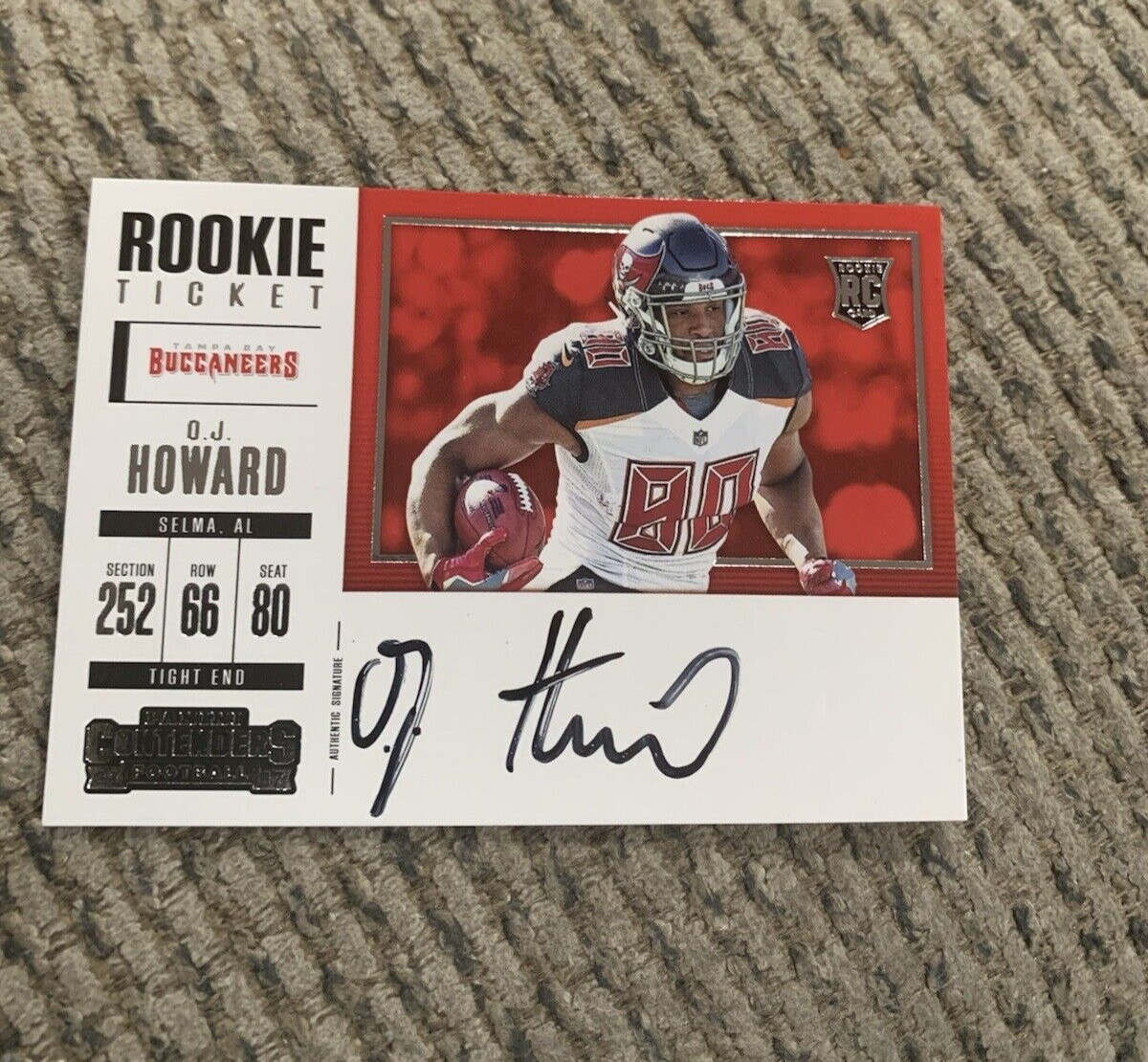 2017 Panini Contenders Ticket Variation RPS OJ Howard #363 Rookie Auto RC AUTO