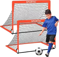 SPORTIC 4' x 3' Soccer Goal Net Set 2 Pk Portable Pop Up for Kids Random color