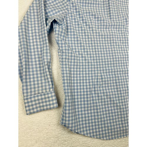 Camisa Mizzen and Main Para Hombre XL Ajuste Estándar Colección Sotavento Cuadros Azul Elastizada - Imagen 6 de 13