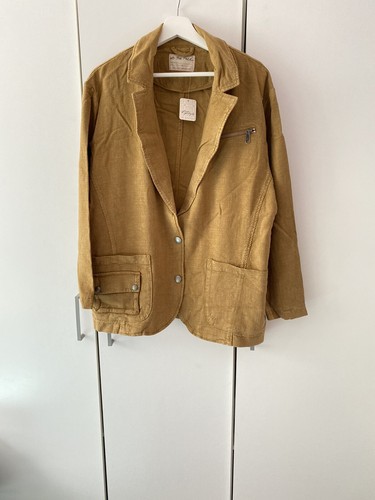 Free People We The Free Wandering Mind Size L Large Brown, Sand Blazer Jacket - Picture 4 of 9