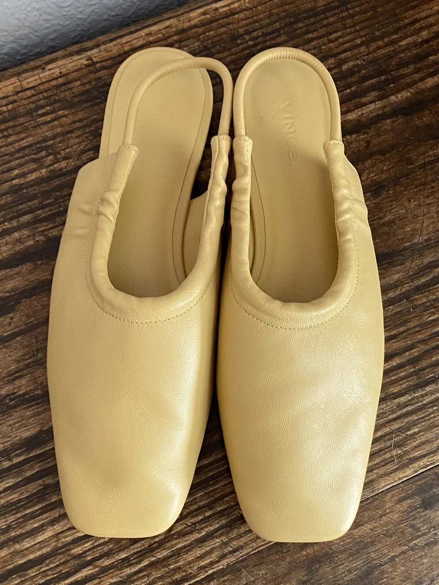 Vince leather 2025 cadya slipper