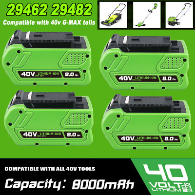 2X 8,0AH Akku Für Greenworks 40V 29462 G-MAX 29472 29727 22272 20302 27062 /1X
