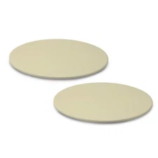 CONCORD Pizza Stone (2 Pack) with Cordierite Heatwell Technology (15")