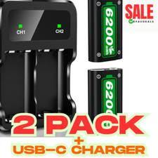 2 Controller Rechargeable Battery Pack Charging Dock For XBox One Elite Series S
