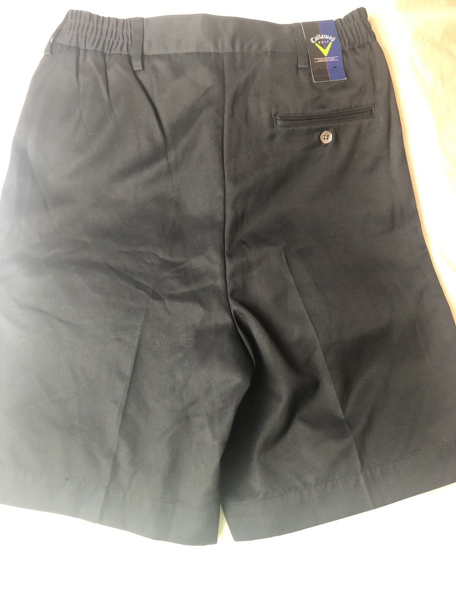 NWT Callaway Golf Collection Black Shorts Women Sz Pleats VW1 Microfiber  Twill