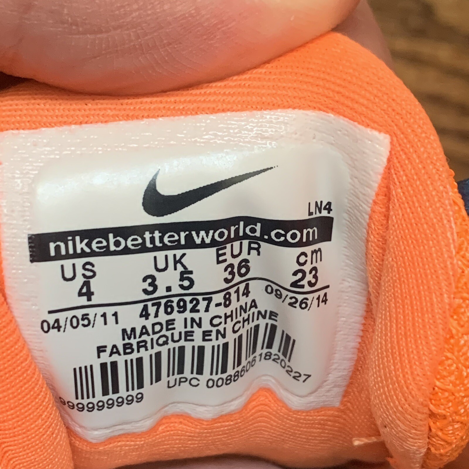 Nike Romaleos 2 Orange 476927-814 Men’s Size 4/ Women’s Size 5.5 NEW With Box image 9