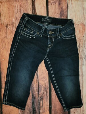 Silver Jeans Womens Capris Mckenzie Crop Sz 26