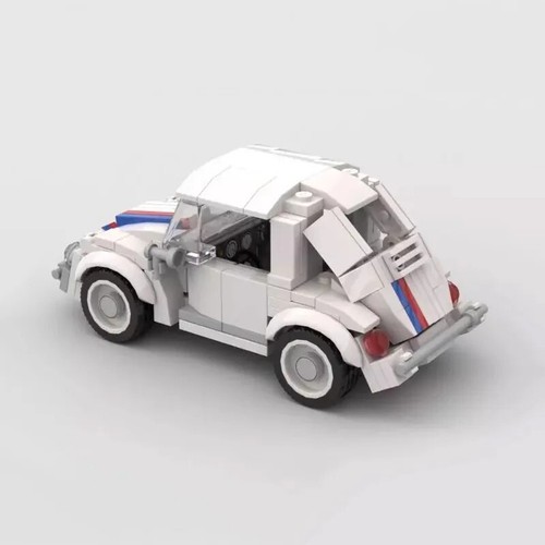 Moc Lego Car: White Volkswagen beetle - Picture 2 of 3