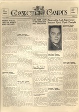 University of CONNECTICUT CAMPUS daily 12/13 1939 basketball Senator Nye