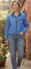 LL Bean Jacket Womens Sz S Blue Nylon Mesh Lined USA Made Pockets Vintage 1990s