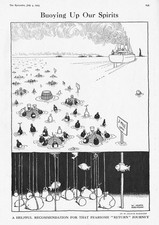 W. HEATH ROBINSON Prohibition in the USA Buoying Up Spirits - Antique Print 1923