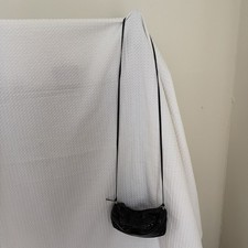 WHITING  DAVIS Vintage Black Metal Mesh Evening Shoulder Bag 8  48  Strap 422