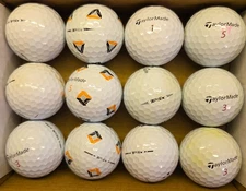 TaylorMade TP5x golf balls, combo White & Orange, Dozen