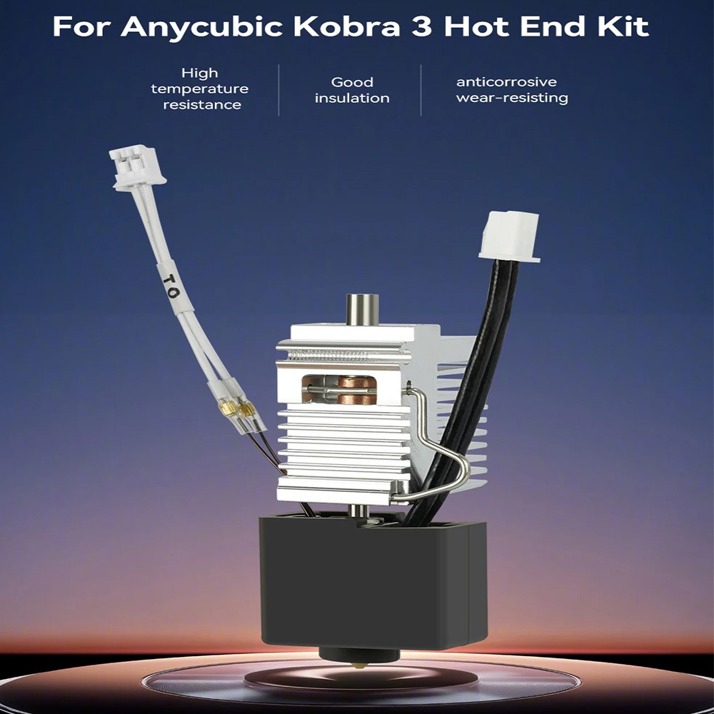 For Anycubic Kobra 3 Printer Nozzle Printhead Hot End Kit w/ Heatbreak Parts US