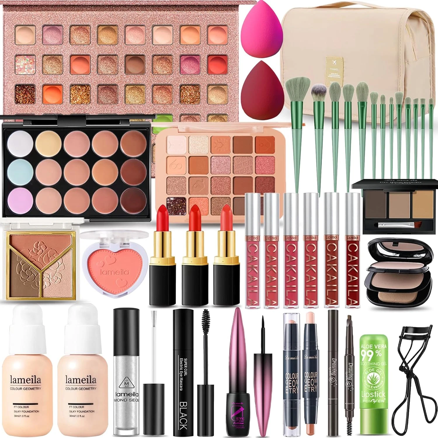 All in One Makeup Kit for Women Full Kit, Professional Travel Makeup Kit for Wom