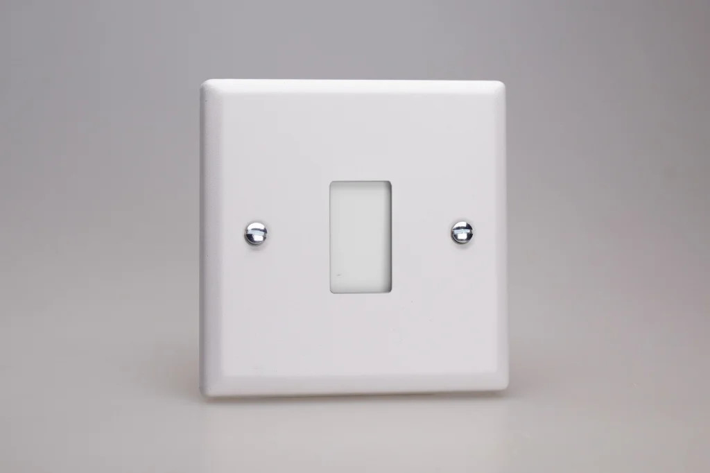 Modular Grid System White PowerGrid Plate Urban Chalk 1-Gang Yoke Included