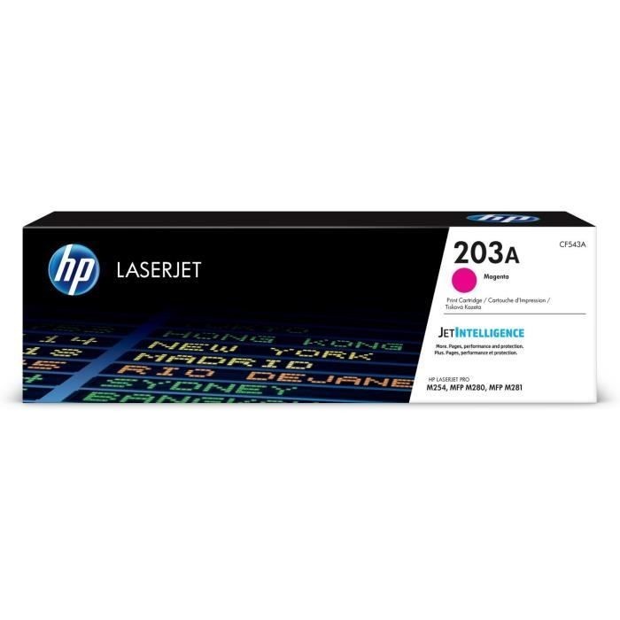 Toner magenta HP 203A CF543A idéal pour rapports professionnels sur Color LaserJet M254