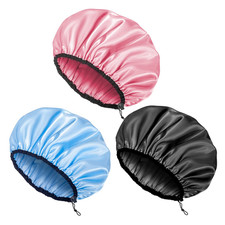 Shower Cap for Women, Adjustable Reusable, Extra Large, Double-Layer Waterproof