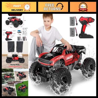4x4 Offroad RC Truck - Waterproof 1:12 Scale Amphibious Remote Control Car, Dual