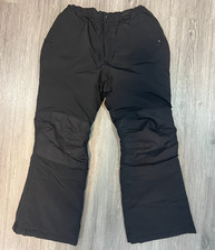 Lands End Snow Pants Youth 10 Black Insulated Winter Ski Outdoor Growalong