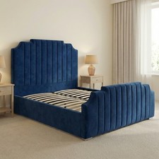 Image of Elegant Chesterfield Plush Velvet Bed King & SuperKing Size Uk Fast Delivery