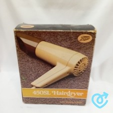 Boots Hairdryer 450SL Gold Vintage Styling Nozzle Original Box UK Plug