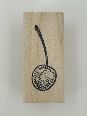 Hippo Heart CHERRY Wood Mount Rubber Stamp
