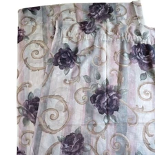 Pair of Croscill Chambord Cassis Amethyst Semi Sheer Curtain Panel Drapes 60"x86