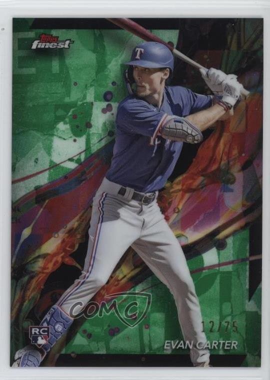 2024 Topps Finest Common Green Refractor 12/75 Evan Carter #62 Rookie RC 1iq4
