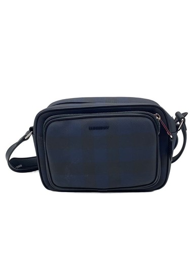 Burberry Shoulder Bag Paddy Leather NVY Check Used