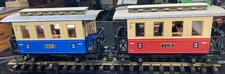 Lot  of 2 -LGB 2nd Class PASSENGER CARS w/People