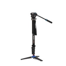 Benro Classic Video Monopod with S2 PRO Flat Base Video Head, 5.5 lb Max, 3 Leg