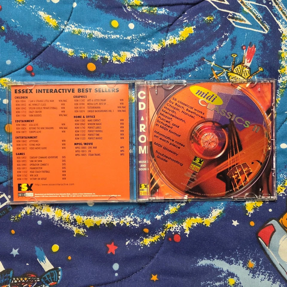 Essex Interactive MIDI Classics II CD-ROM Windows 95 PC Classical MIDI Software - Image 3 of 3