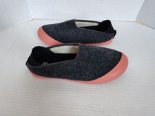 Mahabis Classic Wool Gray Removable Bottom Womens Slippers Sz US 8 Eur 39