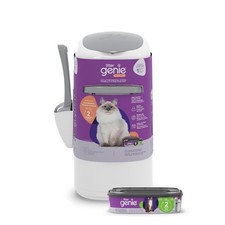Litter Genie Style Pail Cat Waste Disposal System for Odor White