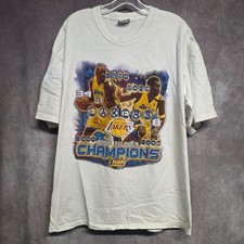 Vintage Y2K Lee Los Angeles Lakers Back to Back Champion Shirt Kobe Shaq XL