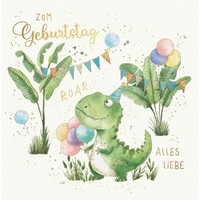 Kindergeburtstag Skorpion's Art GlüCkwunschkarte Mit Umschlag Dinosaurier, Bunte