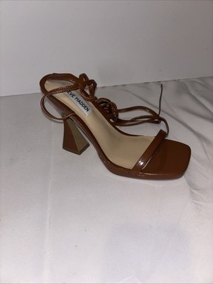 Steve Madden Lafayette Ankle Wrapped Sandal. Color cognac or Brown.  Size 8.5M