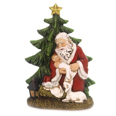 Joseph's Studio by Roman, Christmas Santa Collection, 6.25'' H Kneeling Santa