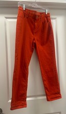 Chicos Perfect Stretch Girlfriend Slim Leg Ankle Jeans Women  s Size 1 Orange