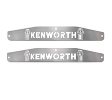Kenworth 24" x 4" Stainless Steel Mud Flap Weight Pair Set w/two KW Logos design