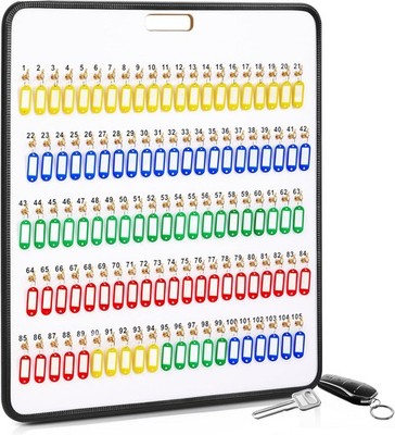 Key Rack with 120 Plastic Tags