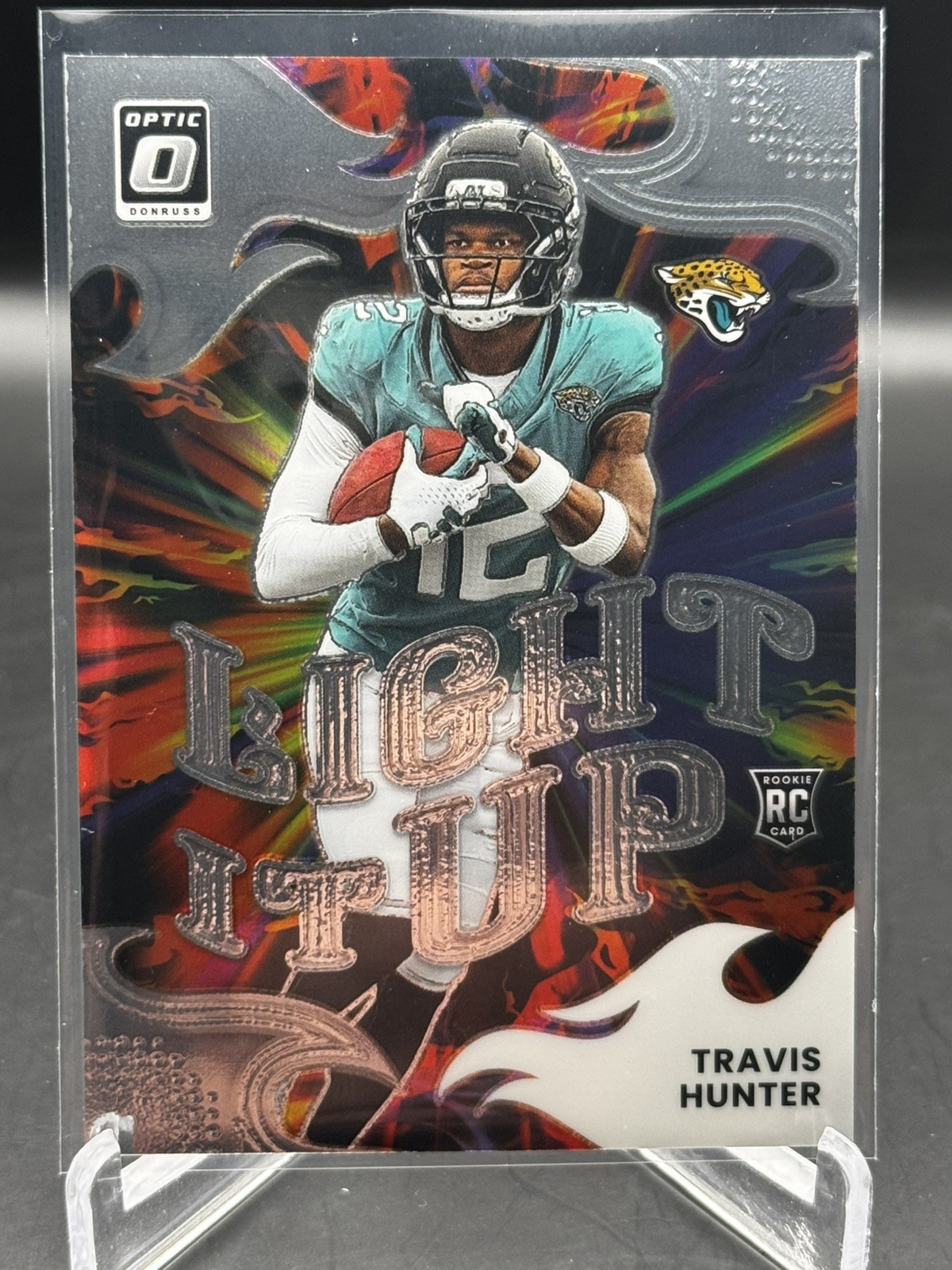 Travis Hunter 2025 Donruss Optic #4 Light It Up Rookie Card