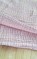 Carter s Child of Mine Pink Muslin Crinkle Gauze Swaddle Blanket EUC 40"x40"